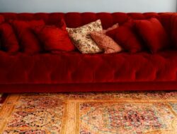 Red Velvet Couch Living Room