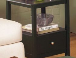 Black Living Room End Tables With Drawers