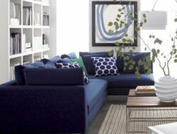 Navy Sofa Living Room Decor