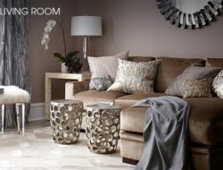 Champagne And Brown Living Room