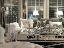 Mirror Glass Living Room Furniture
