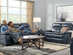 Blue Reclining Living Room Sets