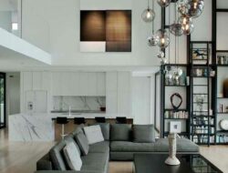 High Ceiling Modern Living Room