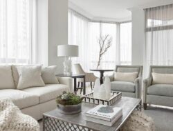 Living Room With Ivory Sofa