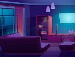 Anime Living Room With Tv