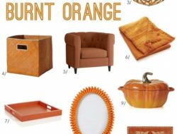Burnt Orange Living Room Accessories