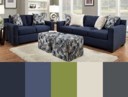 Charcoal And Navy Living Room
