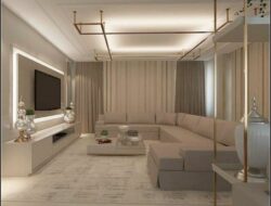 Elegant Living Room With Tv