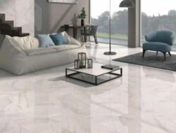 White Gloss Tiles Living Room