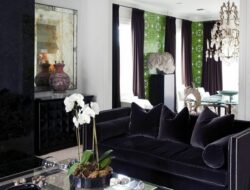 Black Velvet Sofa Living Room
