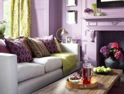 Green And Lilac Living Room