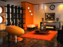 Orange And Black Living Room Ideas