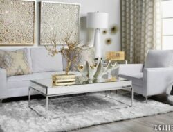 White Gold And Silver Living Room