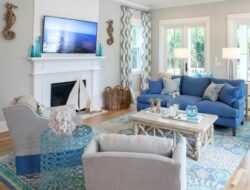 Coastal Living Room Blue