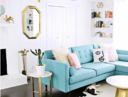 Aqua Couch Living Room