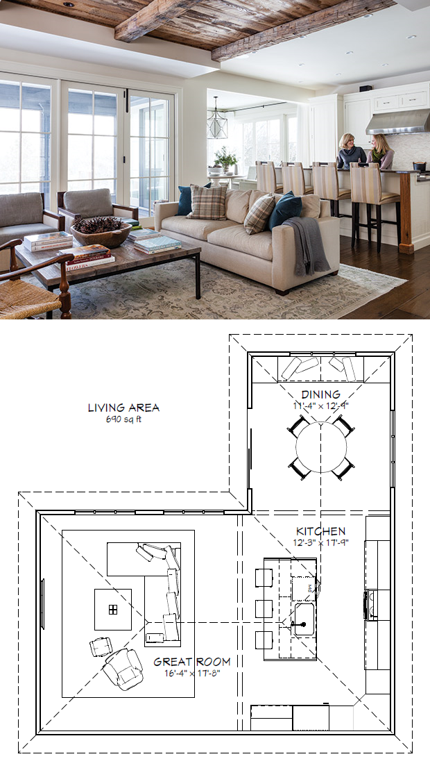 Small Kitchen Living Room Combo Floor Plans information
