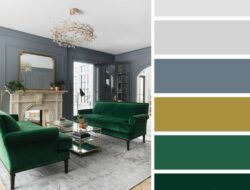 Emerald And Grey Living Room