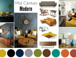 Living Room Mid Century Modern Color Palette