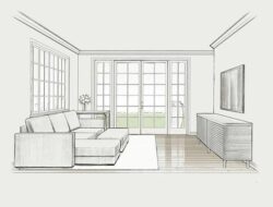 Living Room Interior Sketch