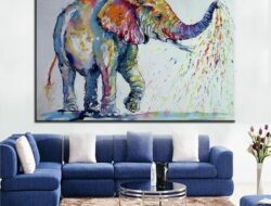 Elephant Painting For Living Room