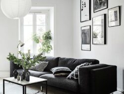 Living Room Black White