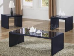 Black 3 Piece Living Room Table Set