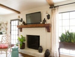 White Brick Fireplace Living Room