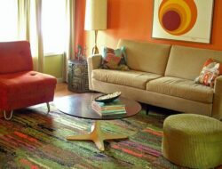 Orange Green Living Room Ideas