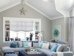 Grey Coastal Living Room