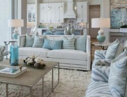 Grey And Aqua Living Room