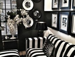 Black And White Striped Living Room Ideas