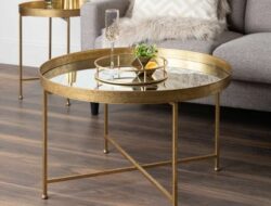 Gold Round Living Room Table