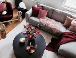 Burgundy And Grey Living Room Decor
