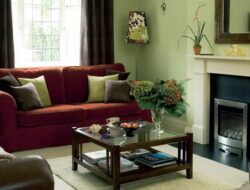 Burgundy And Green Living Room Ideas
