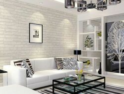 White Brick Wallpaper Living Room Ideas