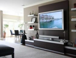 Wall Mounted Tv Design In Living Room