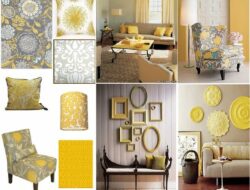 Grey Yellow Living Room Design