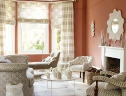 Terracotta And Grey Living Room