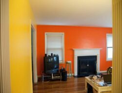 Orange And Yellow Living Room